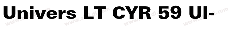 Univers LT CYR 59 Ul字体转换